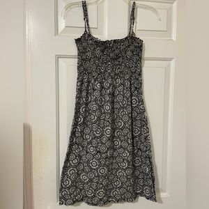 Black and white spaghetti strap dress